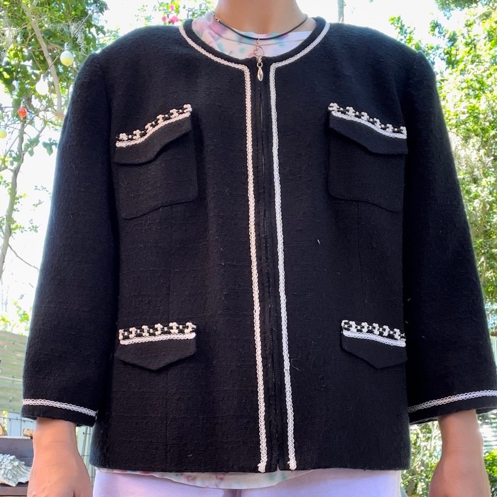 Spenser Jeremy XL Black Boucle Professional Jacket